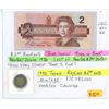 1986 Last of Printed $2 Canada Note UNC, 1996 Toonie $2 Coin