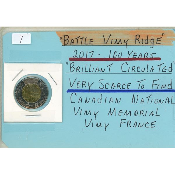2017 Toonie - Battle Vimy Ridge 100 Years