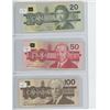 Image 3 : Canada Bank Notes - $2 1986, $5 1986, $10 1989, $20 1991, $50 1988, $100 1988