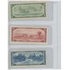 Image 2 : 3 Canada Bank Notes - $1 1954, $2 1954, $5 1954