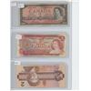 Image 1 : 3 Canada Bank Notes - $2 1954, $2 1974, $2 1986