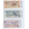 Image 2 : 3 Canada Bank Notes - $2 1986, $5 1986, $10 1989