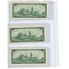 Image 2 : Set of 3 Canada $1 Notes
