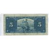 Image 2 : Canada $5 Bank Note 1937