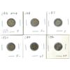 Image 1 : 6 - 10¢ Coins, 5 Canada 1912, 1919, 1920, 1917, 1918, 1 Newfoundland 1912