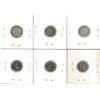 Image 2 : 6 - 10¢ Coins, 5 Canada 1912, 1919, 1920, 1917, 1918, 1 Newfoundland 1912