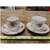 Image 4 : Royal Albert Petit Point & Centennial Rose Tea Cups & Saucers