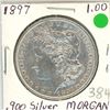 Image 1 : USA 1897 Morgan Dollar .900 silver superb copy