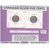 Image 1 : Silver Five Cents 1918 & 1919