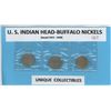 Image 1 : US indian Head-Buffalo Five Cents Package of Three Coins