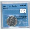 Image 1 : 1967 Canada 25¢ twenty five cents