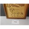 Image 2 : 752 – FRAMED WOOD PICTURE 13”w X 17”h