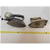 Image 6 : 2 vintage steam irons, one Coleman