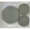 Image 2 : 1969 50 pence, 1954 & 1961 Six Pence