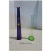 Image 1 : Purple & Green Glass Vases