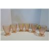 Image 2 : Pink Depression Glass - 6 Glasses