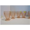 Image 3 : Pink Depression Glass - 6 Glasses