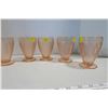 Image 4 : Pink Depression Glass - 6 Glasses