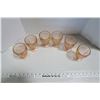 Image 5 : Pink Depression Glass - 6 Glasses