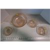 Image 2 : Pink Depression Glass - Bowl & 3 Dessert Bowls