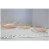 Image 4 : Pink Depression Glass - Bowl & 3 Dessert Bowls