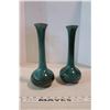 Image 2 : Wood Mountain Pottery - 2 Long Neck Vases