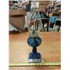 Image 1 : Blue Glass #2 Coal Oil Lamp