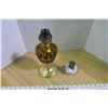 Image 1 : Medium Orange Lamp, Small Floral Lamp - No Shades