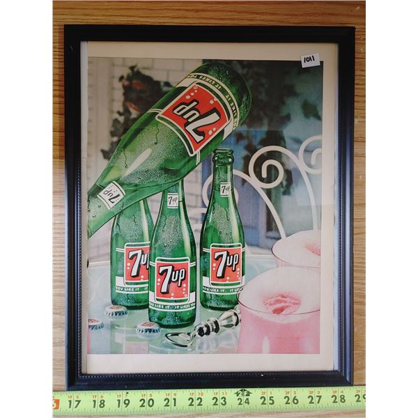 Vintage Advertising 7-up Framed