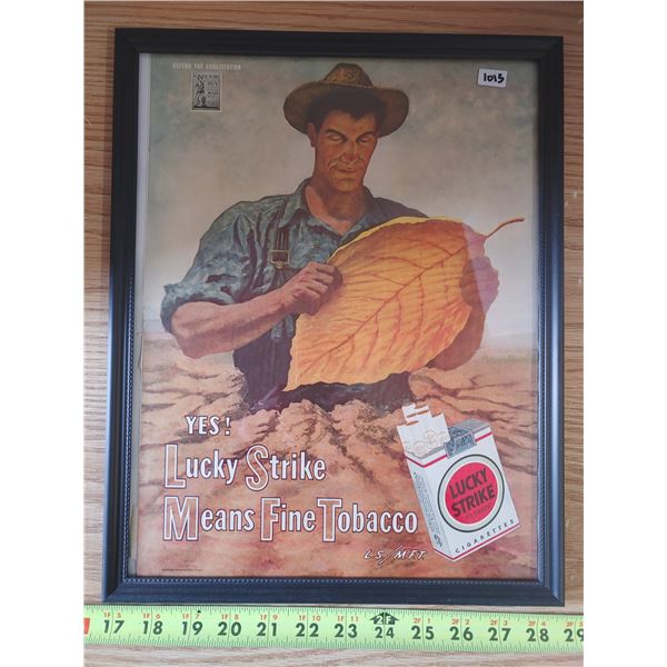 Vintage Advertising Lucky Strike Framed