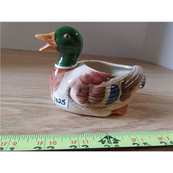 Vintage Ceramic Mallard Duck Planter Made in Taiwan