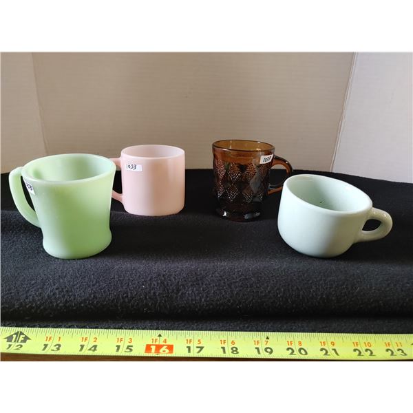 4 Assorted Vintage Mugs