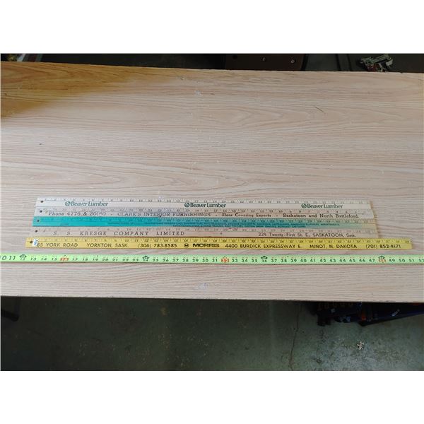 5 Vintage Yardsticks