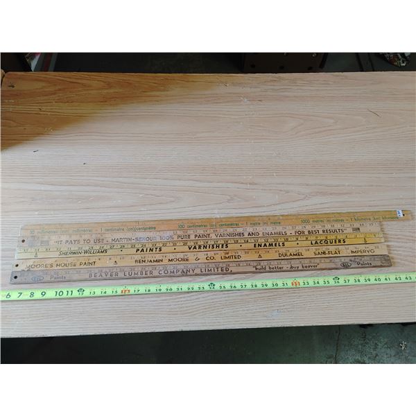5 Vintage Yardsticks