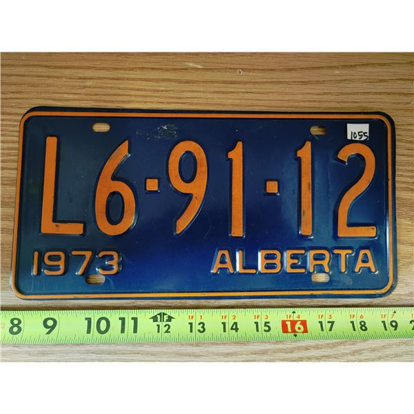 1973 Alberta Plate
