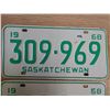 Image 4 : 2 1968 Sask Plate With Matching War Amps Tags