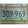 Image 5 : 2 1968 Sask Plate With Matching War Amps Tags