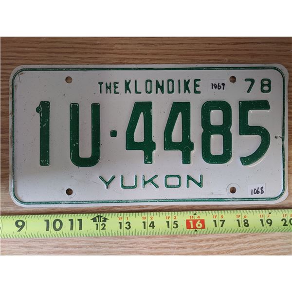 The Klondike Yukon Plate 1978