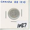 Image 1 : 1910 Canada 5 Cent Silver Coin