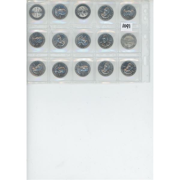 Rare 1960s Shell Franklin Mint USA President Coins