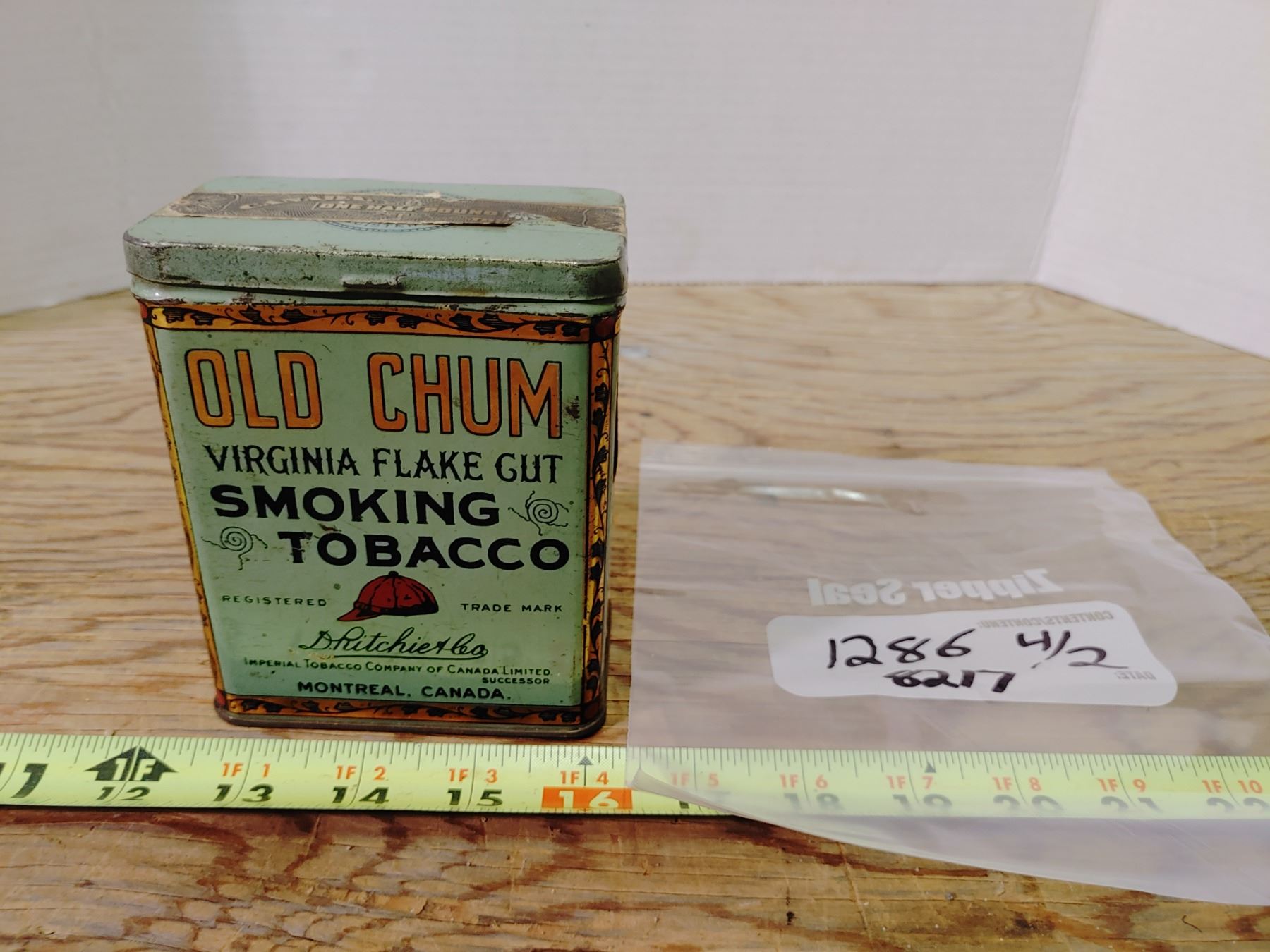 Old Chum Tobacco Tin - Schmalz Auctions
