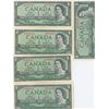 Image 1 : 5 Canadian $5 Bills 1954