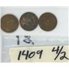 Image 1 : 1914, 1917, and 1918 Canadian Large Pennies