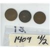 Image 2 : 1914, 1917, and 1918 Canadian Large Pennies