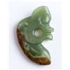 Image 1 : Chinese Green Jade Carved Hongshan-style