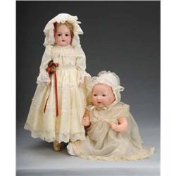 Lot of 2: German Bisque Dolls.