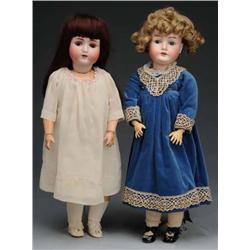 Lot of 2: German Bisque Dolls.