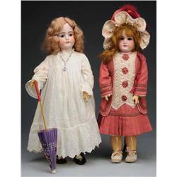 Lot of 2: German Bisque Dolls.
