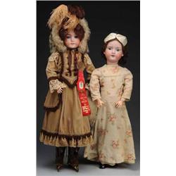 Lot of 2: German Bisque Dolls.