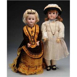 Lot of 2: German Bisque Girls.